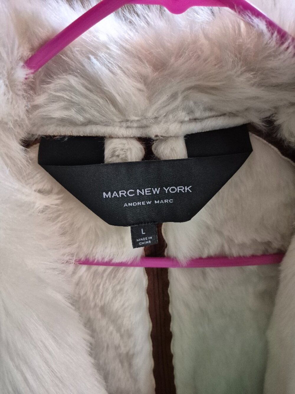 Andrew Marc Suede Shearling Coat